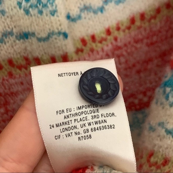 Anthropologie Sparrow Colorful Striped Button Up Cardigan for Women Size: Large - Picture 8 of 12